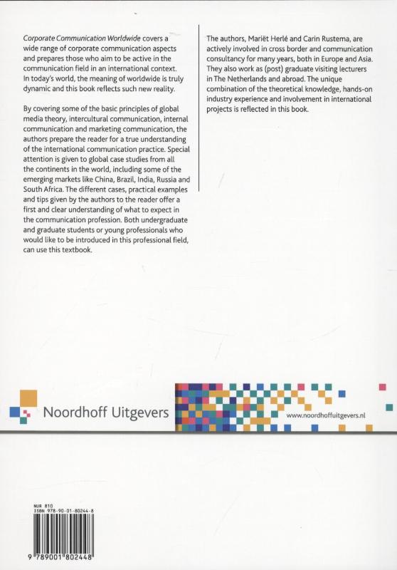 Corporate communication worldwide / Leerboek achterkant