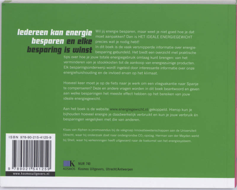 Het ideale energiegewicht achterkant