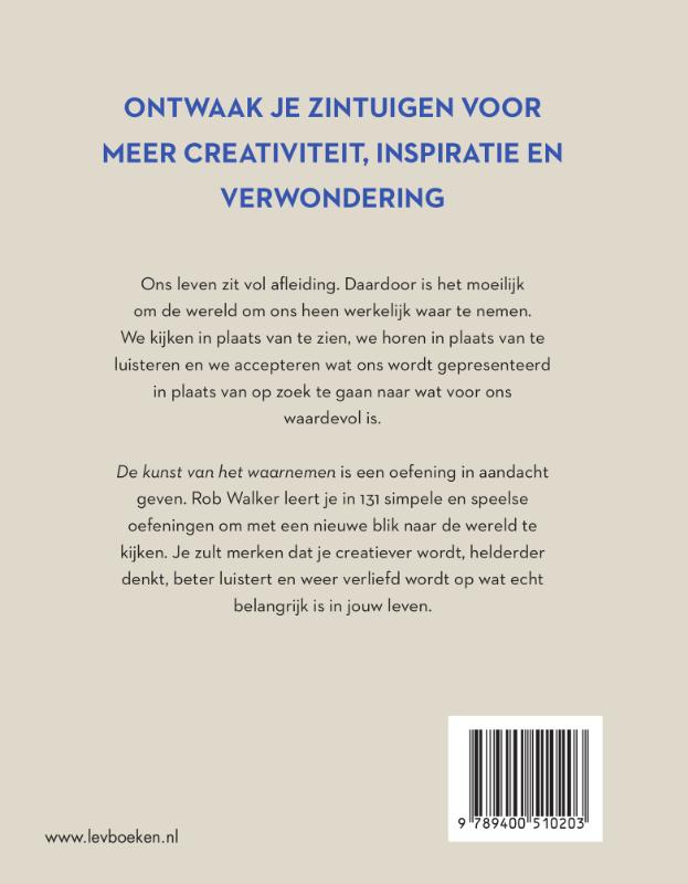 De kunst van het waarnemen achterkant