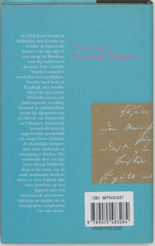 Het dossier Friedrich Holderlin / Schizofrenie-dossiers / 3 achterkant