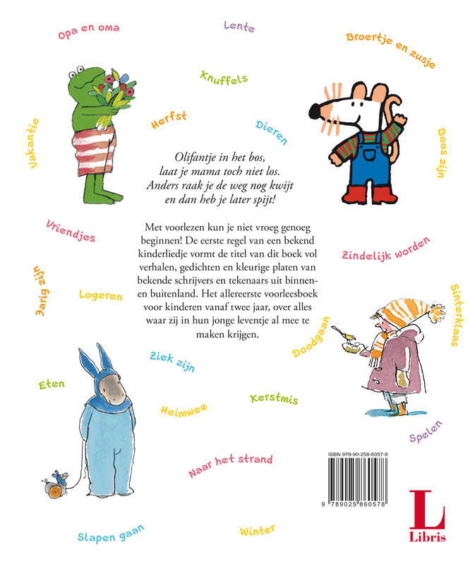 Olifantje in het bos achterkant