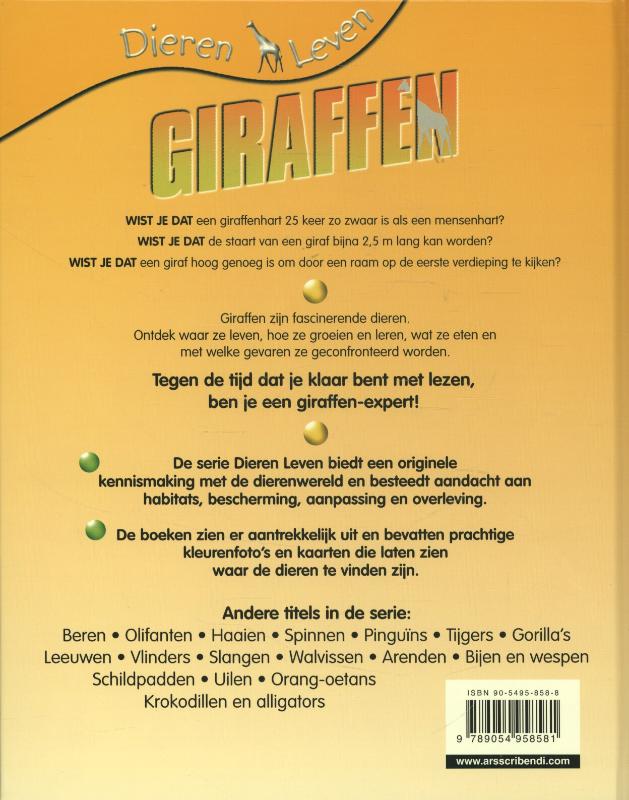 Dieren leven  -   Giraffen achterkant