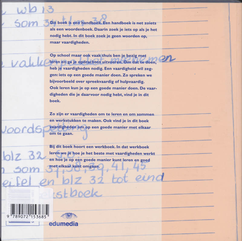 Handboek vaardigheden / Basisvorming vmbo / deel Leerlingenboek achterkant