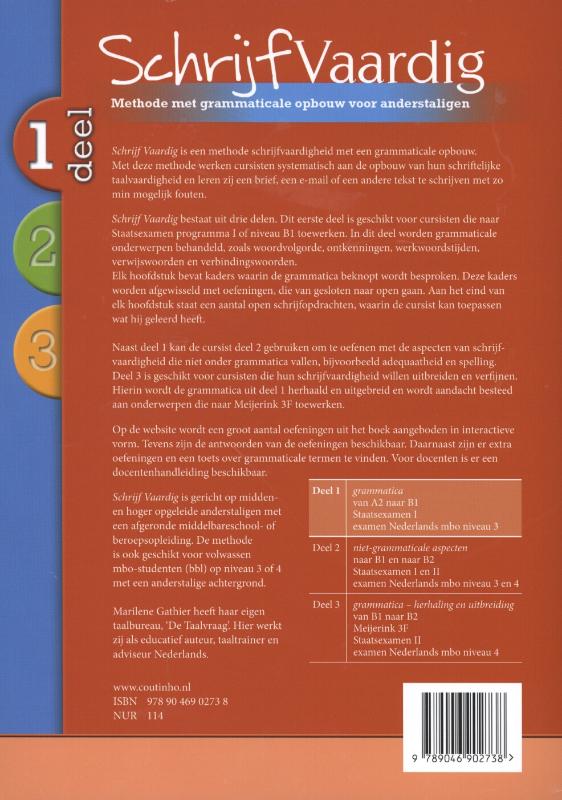 Schrijf Vaardig 1 achterkant