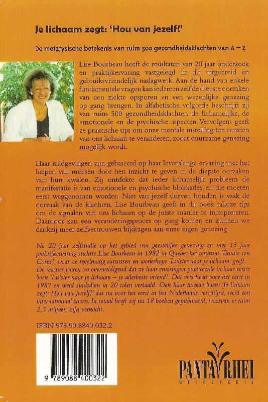 Je lichaam zegt: 'Hou van jezelf!' achterkant