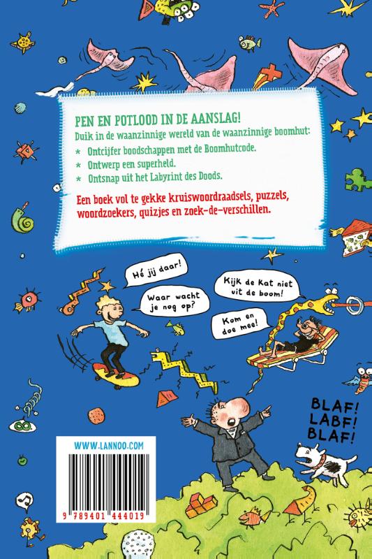 De waanzinnige boomhut, het doeboek / De waanzinnige boomhut achterkant