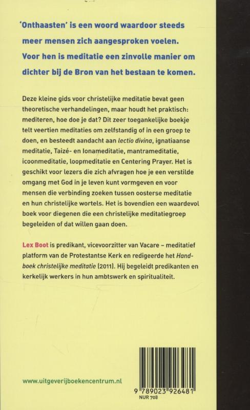 Kleine gids voor christelijke meditatie achterkant