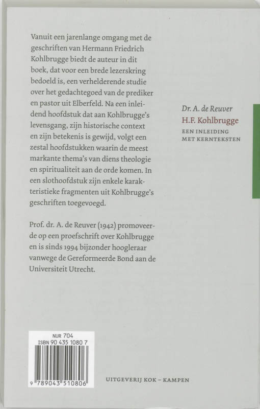 Kohlbrugge H F achterkant