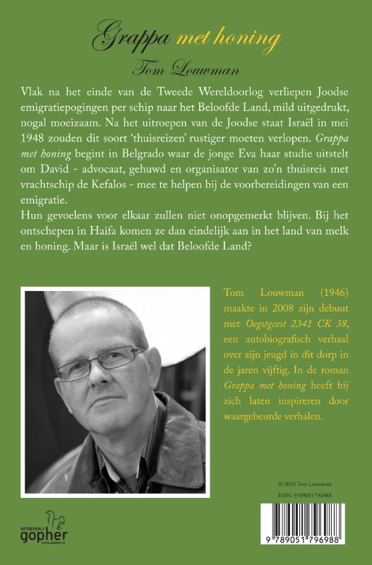 Grappa met Honing achterkant