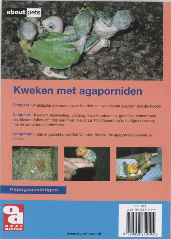 Kweken met agaporniden / Over Dieren / 0047 achterkant