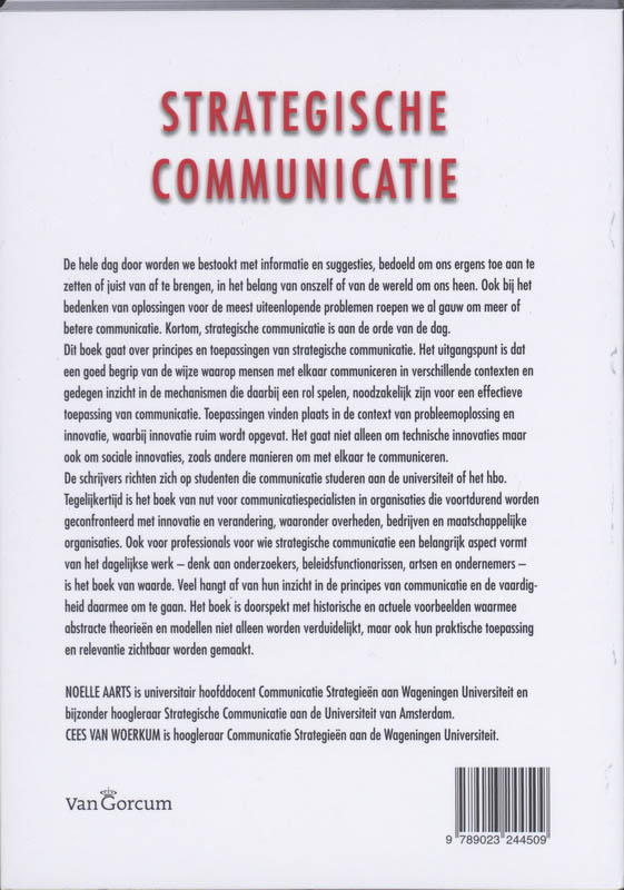 Strategische Communicatie achterkant