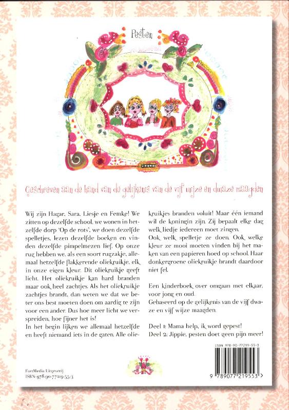 Flakkerende oliekruikjes 2 - Jippie, pesten doet geen pijn meer! achterkant