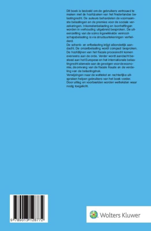 Belastingrecht in hoofdlijnen Studenteneditie achterkant