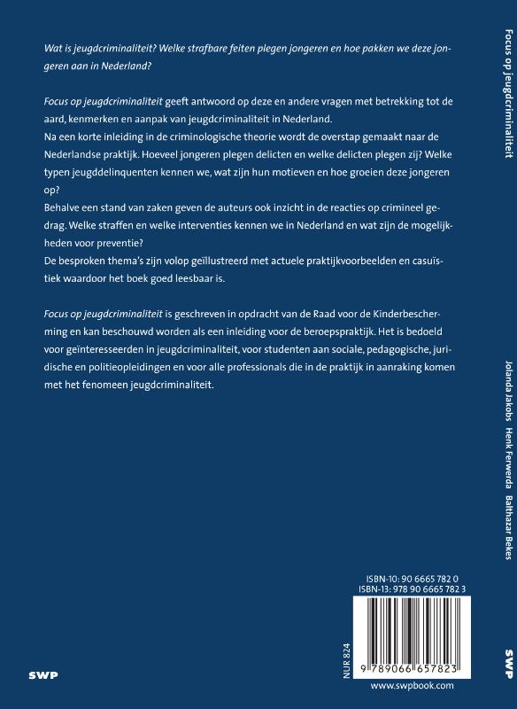 Focus op jeugdcriminaliteit / Crimireeks achterkant