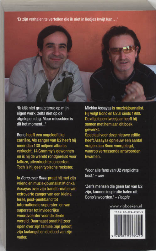 Bono Over Bono achterkant