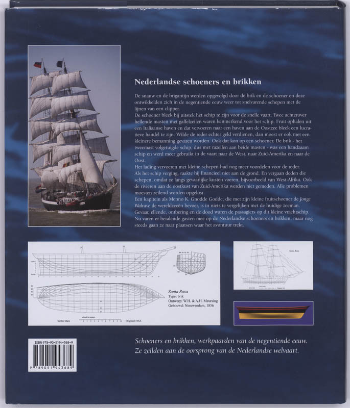 Nederlandse schoeners en brikken achterkant