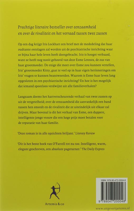 Het Verdwenen Leven Van Esme Lennox achterkant