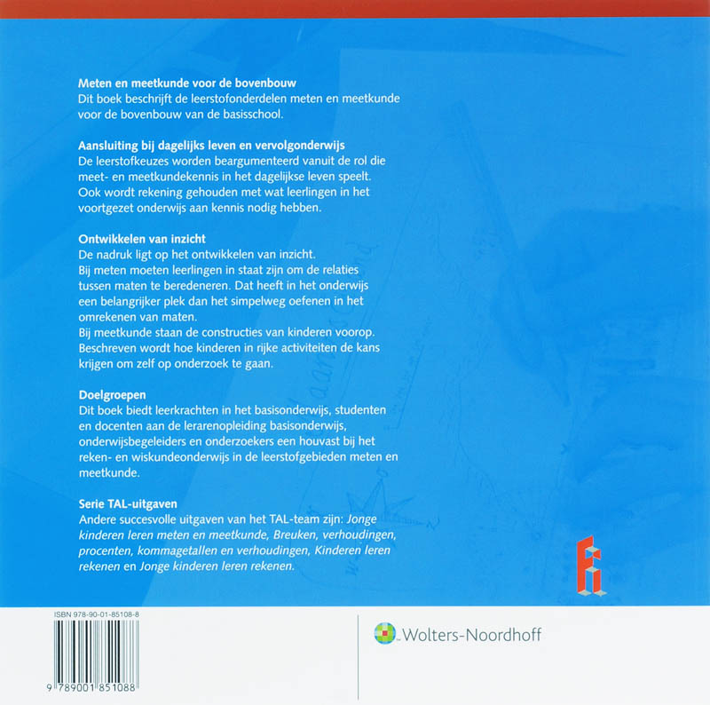 Meten en meetkunde in de bovenbouw achterkant