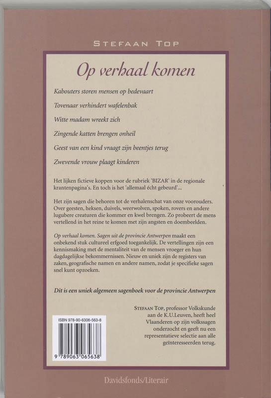 Op Verhaal Komen. Sagen Uit De Provincie Antwerpen achterkant