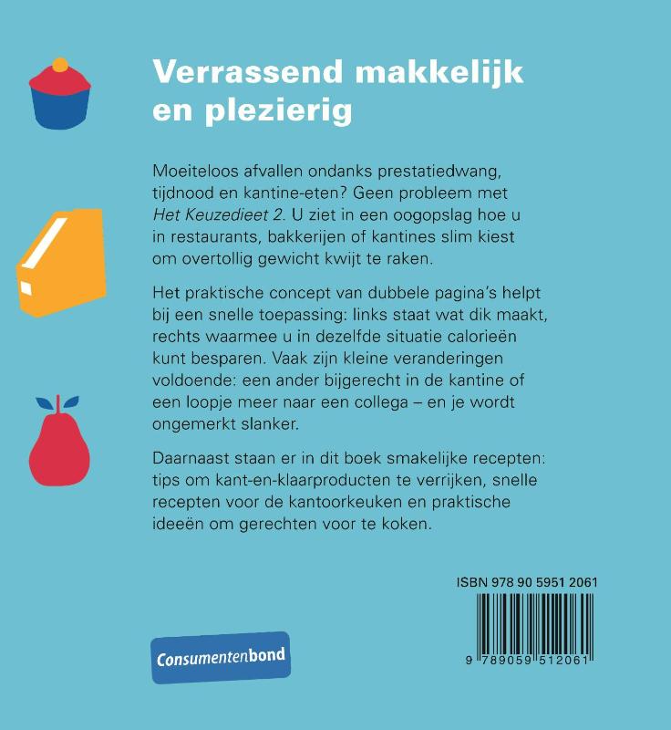 Het keuzedieet 2 Afvallen op je werk achterkant