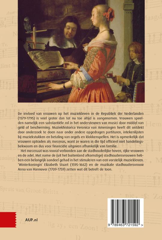 Vrouwelijke muziekmecenassen in de Republiek der Nederlanden achterkant