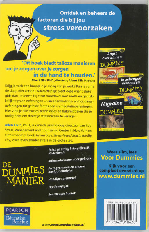 Stress voor Dummies / Voor Dummies achterkant
