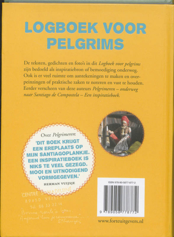 Logboek voor pelgrims achterkant