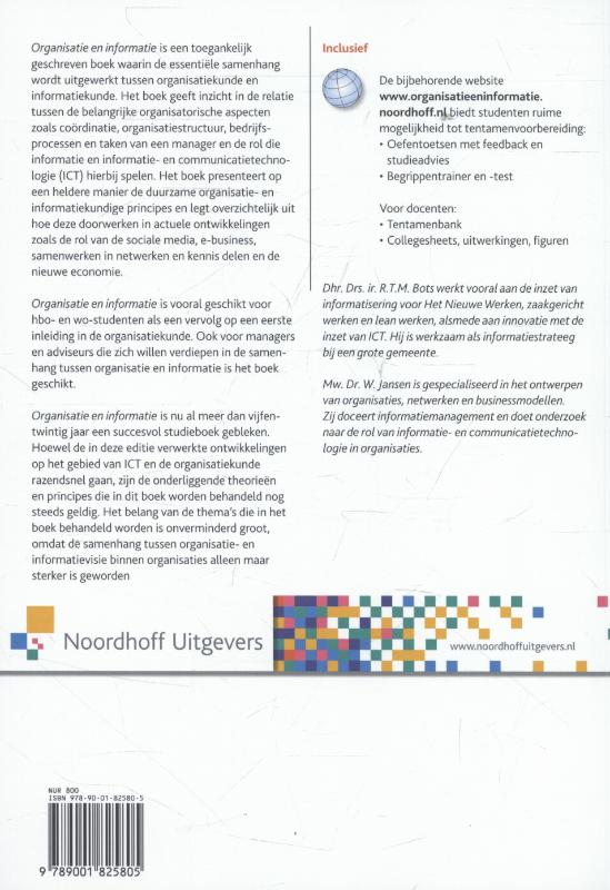 Organisatie en informatie achterkant