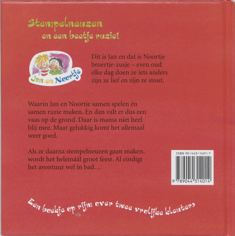 Stempelneuzen en een beetje ruzie! / Jan en Noortje achterkant