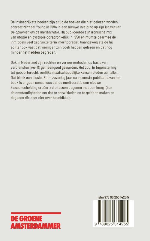 De opkomst van de meritocratie / Paradigma / 3 achterkant