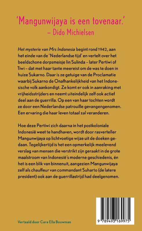 Het mysterie van Mrs. Indonesia achterkant