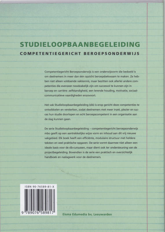 Studieloopbaanbegeleiding MBO niveau 1 achterkant