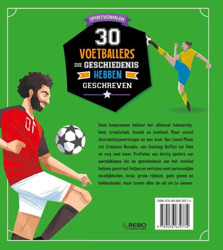 30 voetballers die geschiedenis hebben geschreven achterkant
