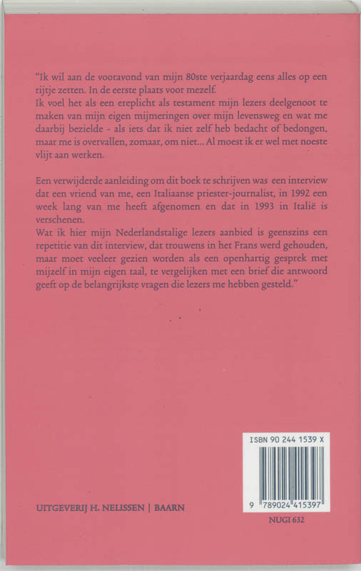 Theologisch testament - Notarieel nog niet verleden achterkant