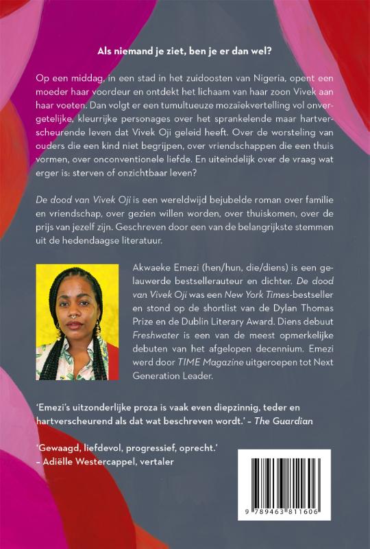 De dood van Vivek Oji achterkant