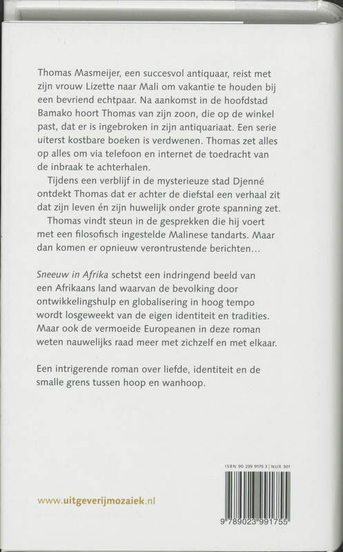 Sneeuw In Afrika achterkant