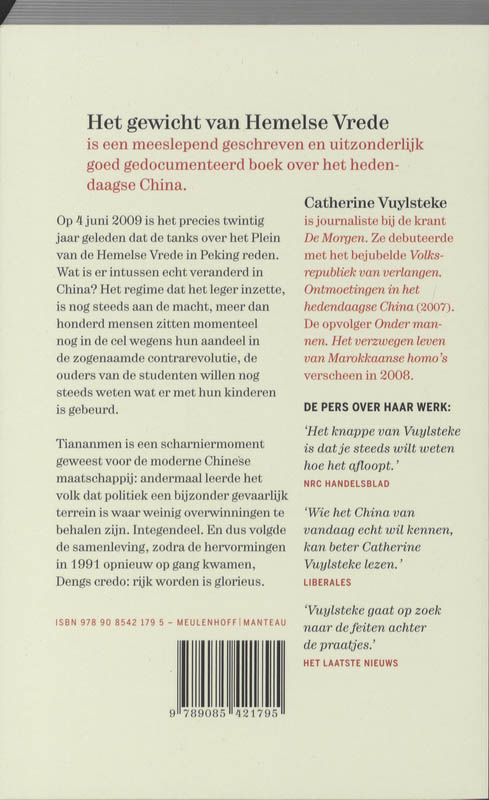 Het Gewicht Van Hemelse Vrede achterkant