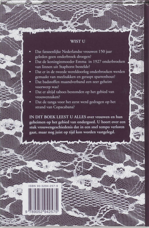 Een in de was, een in de kast, een aan de bast achterkant