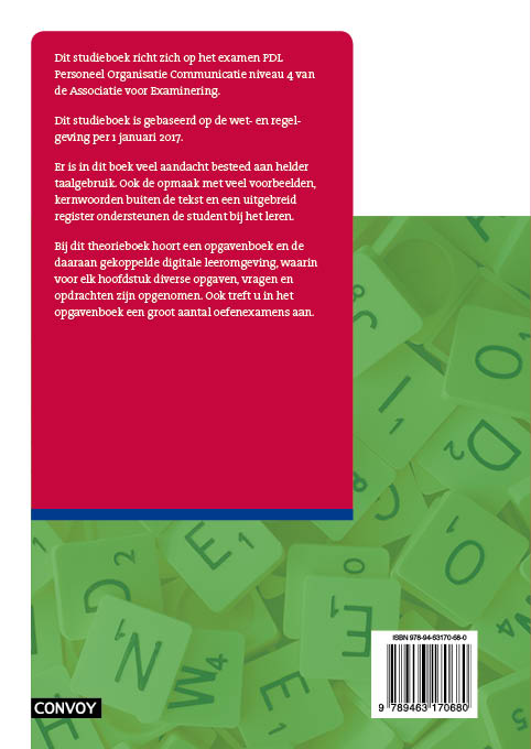 Praktijkdiploma loondaministratie Personeel, organisatie en communicatie 2017/2018 Theorieboek achterkant