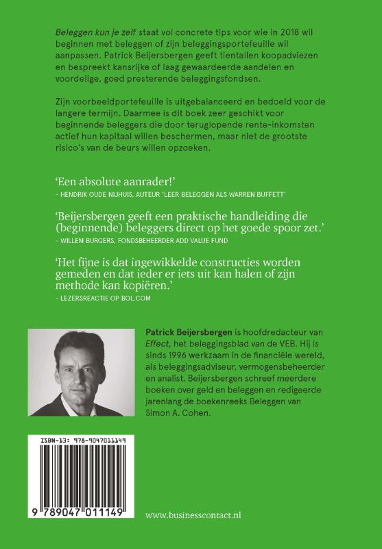 Beleggen kun je zelf 2018 achterkant