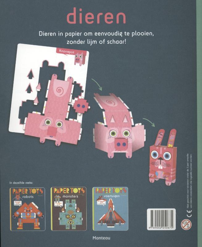 Dieren / Paper Toys achterkant
