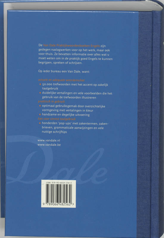 Van Dale Praktijkwoordenboek Nederlands-Engels / Van Dale Praktijkwoordenboeken achterkant