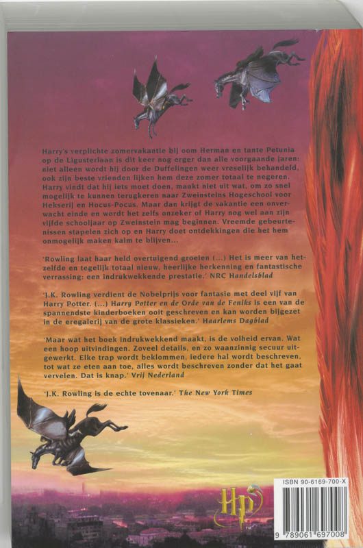 Harry Potter  achterkant