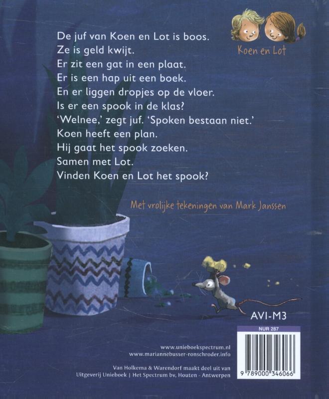 Een spook in de klas / Koen en Lot / 4 achterkant