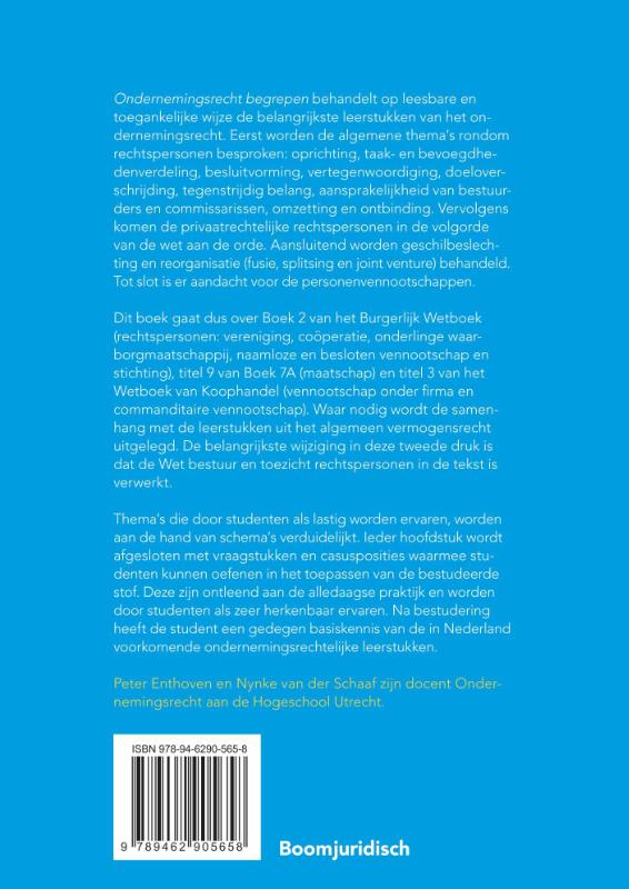 Ondernemingsrecht begrepen / Recht begrepen achterkant