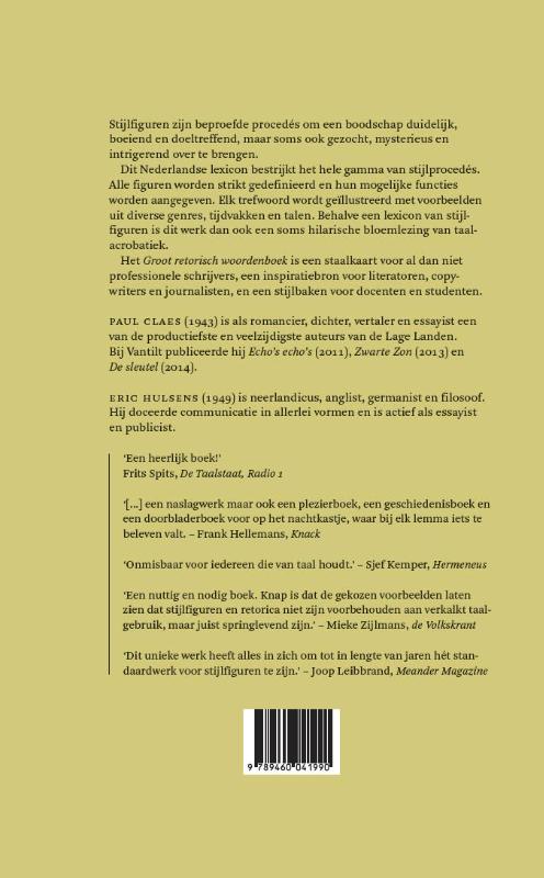 Groot retorisch woordenboek achterkant