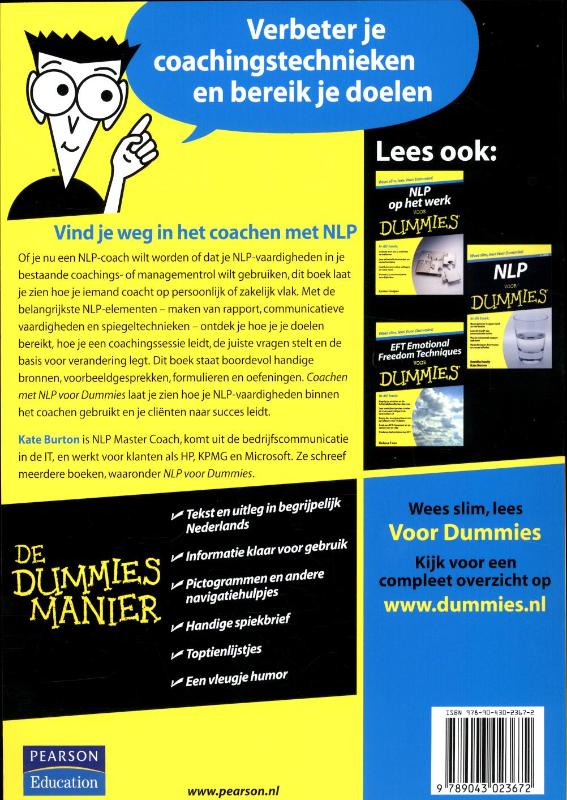 Coachen met NLP voor Dummies / Voor Dummies achterkant