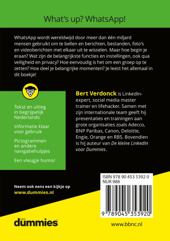 De kleine WhatsApp voor dummies achterkant