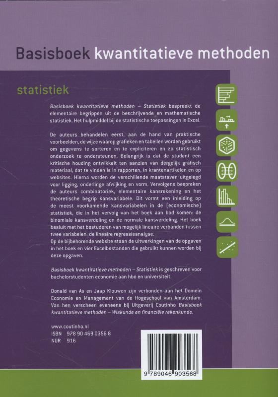 Basisboek kwantitatieve methoden achterkant