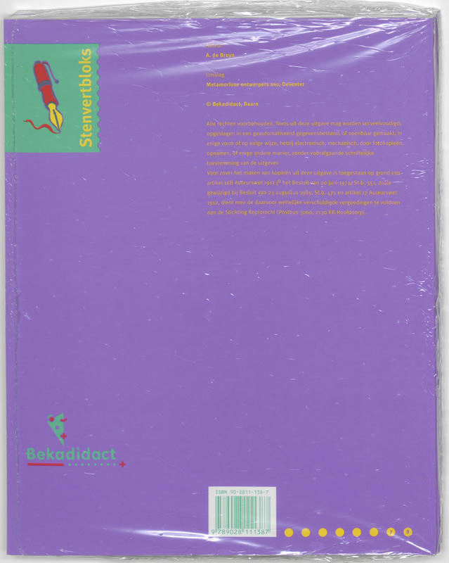 Stenvert oefenblok Breuken en procenten Groep 7/8 5 ex achterkant